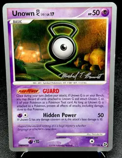 Unown G 57/106 NM Pokemon Castor “Michael T. Pramawat” 2010 Deck Promo! - Image 1