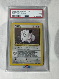 1999 Pokemon Clefairy Halo PSA 7 - Image 1