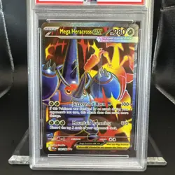 2025 Pokemon Phantasmal Flames Mega Heracross #108 EN Graded PSA 10 - Image 3