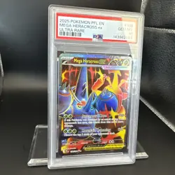 2025 Pokemon Phantasmal Flames Mega Heracross #108 EN Graded PSA 10 - Image 4