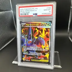 2025 Pokemon Phantasmal Flames Mega Heracross #108 EN Graded PSA 10 - Image 5