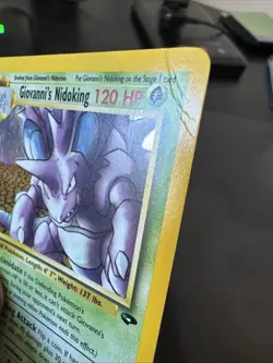 Pokemon TCG Giovanni's Nidoking Gym Challenge Holo Creased - Image 2