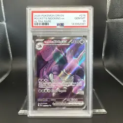 2025 Pokemon Destined Rivals Rocket’s Nidoking #216 Graded PSA 10 - Image 1