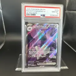 2025 Pokemon Destined Rivals Rocket’s Nidoking #216 Graded PSA 10 - Image 4