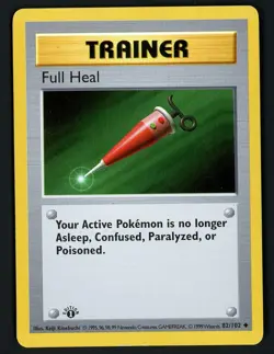 Full Heal MP 82/102 - 1st Edition Base Set Shadowless - Pokemon 1999 (C) - Image 1