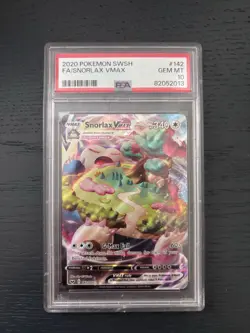 2020 POKEMON SWORD & SHIELD #142 FULL ART/SNORLAX VMAX Gem Mint 10 - Image 1