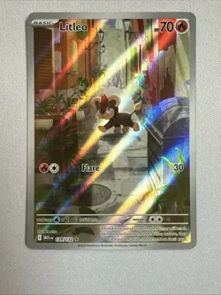 Pokemon tcg Me01: Mega Evolution Litleo Illustration Rare Holo 139/132 English - Image 1