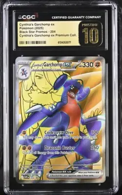 Cynthia's Garchomp ex Premium Coll. Promo SVP EN 204 Pokemon ✨CGC 10 Pristine ✨ - Image 1