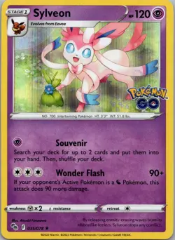 Sylveon 035/078 Holo Rare Pokemon GO Pokemon Holo Near Mint - Image 1