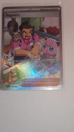 Pokemon TCG Saguaro Trainer Full Art Holo Rare 270/193 Paldea Evolved - Image 1
