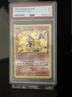 Pokemon Charizard Base Set Unlimited Holo Rare #4 PSA 5 - Image 1