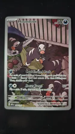 English Pokemon Obsidian Flames Houndour Illustration Rare 204/197 NM - Image 3