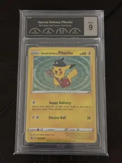 Pokemon Pikachu TCG Special Delivery Black Star Promo Graded PCG 9 - Image 1