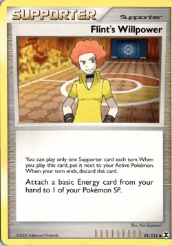 Flint's Willpower 91/111 Rising Rivals Pokemon Card TCG - Image 1