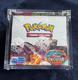 Pokemon TCG Scarlet & Violet - Obsidian Flames Booster Box In Acrylic Case - Image 1