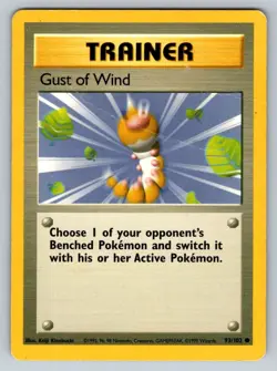 Gust of Wind 93/102 C Base Set Unlimited DMG - Image 1