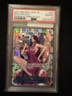 ONE PIECE BOA HANCOCK OP07-051 MANGA ALT ART PSA 10 GEM MINT JAPANESE - Image 1