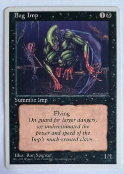 ►BOG IMP ►4.EDITION 1995 ►NM ►BLACK ►MAGIC THE GATHERING ►MTG - Image 1
