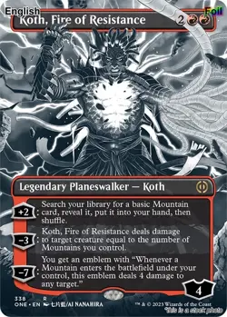 Koth, Fire of Resistance (Borderless) [ONE - 338] Foil - Image 1