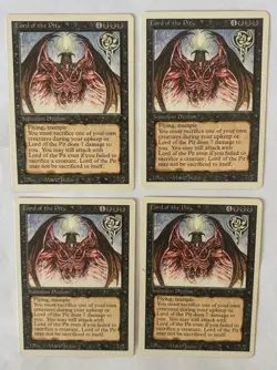 MTG 4X REVISED EDITION LORD OF THE PIT NM MAGIC THE GATHERING CREATURE RARE - Image 1