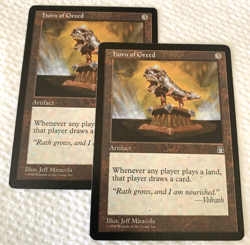 Horn of Greed MTG Stronghold Regular LP 1998 - Image 3