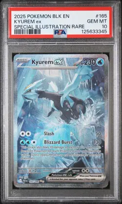 2025 POKEMON BLK EN-BLACK BOLT SPECIAL ILLUSTRATION RARE #165 KYUREM EX PSA 10 - Image 1