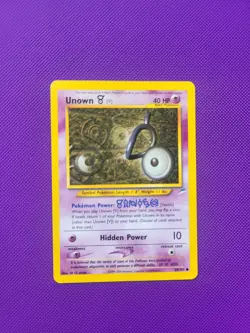 Pokemon TCG Unown Neo Destiny Card 89/105 Vintage WOTC - Image 1