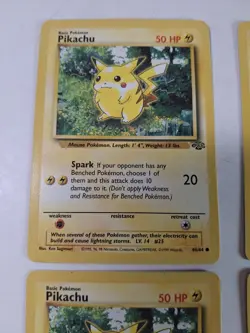 Pikachu Pokemon Card Jungle Set 60/64 rare Lot of 5 same Cards - Image 2