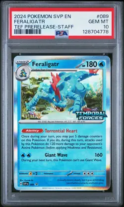 2024 POKEMON SVP EN-SV BLACK STAR PROMO #089 FERALIGATR PSA 10 - Image 1