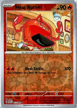 Pokemon Card - Heat Rotom 013/091 Paldean Fates Rare Reverse Holo Near Mint ENG - Image 1