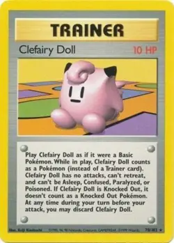 1x Clefairy Doll - 70/102 - Rare - Unlimited Edition Heavily Played Pokemon G1 - - Image 1