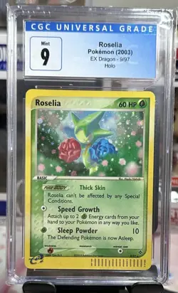 Pokemon Roselia EX Dragon Holo Rare #9 PSA 9 Mint - Image 1