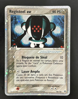 Registeel ex 100/106 Emerald Holo Rare Pokemon TCG legendary NM/LP - Portuguese - Image 1