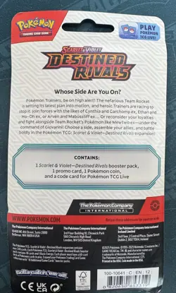 Pokemon Scarlet & Violet: Destined Rivals Blister Booster Pack Zarude w/ Coin 820650853319 - Image 2