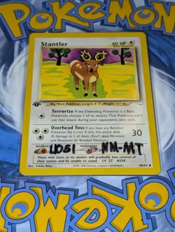 Stantler 38/64 1st Edition & Aipom 41/64 1st Edition Neo Revelation Pokemon Nm-M - Image 2