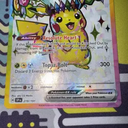 2024 Pokemon Surging Sparks EN #219 Pikachu EX Ultra Rare Pokemon TCG English LP - Image 3