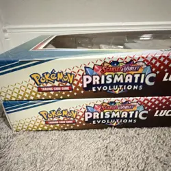 2 Pokemon Scarlet & Violet Prismatic Evolutions Lucario ex Prem collection - Image 3