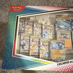 2 Pokemon Scarlet & Violet Prismatic Evolutions Lucario ex Prem collection - Image 5