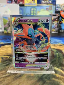 Pokemon Card Deoxys Vstar Promo SWSH268 Full Art Rare 2022 - Side Damage - Image 1