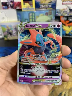 Pokemon Card Deoxys Vstar Promo SWSH268 Full Art Rare 2022 - Side Damage - Image 2