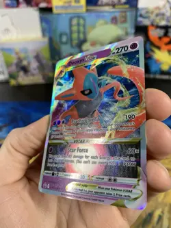 Pokemon Card Deoxys Vstar Promo SWSH268 Full Art Rare 2022 - Side Damage - Image 5