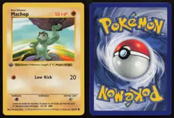 Machop 52/102 1st Edition Common Base Set Shadowless Pokemon English NM - Image 3