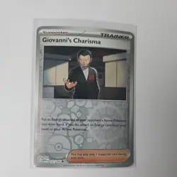 GIOVANNI'S CHARISMA 161/165 UNCOMMON 151 POKEMON REVERSE HOLO NM - Image 1