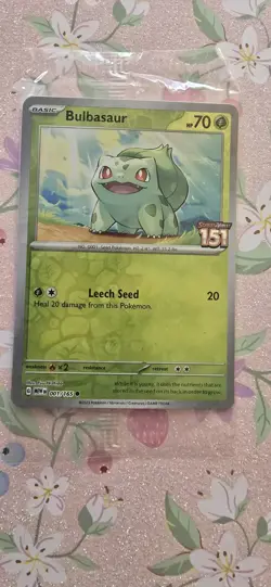 Pokemon Bulbasaur 001/165 Best Buy 151 Stamped Promo SEALED - Image 1