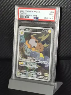 Pokemon Sv02: Paldea Evolved Raichu Holo Illustration Card 211/193 PSA 9 Mint - Image 1