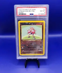 Hitmonchan #2 Best Of Game Reverse Holo Promo Pokemon Card TCG 2003 Graded PSA 8 - Image 1