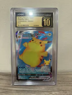 Pokemon Surfing Pikachu Vmax 009/025 CGC Pristine 10! Freshly Graded! - Image 1