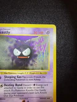 Pokemon Gastly 50/102 from Base Set Shadowless in LP condition! - Image 4