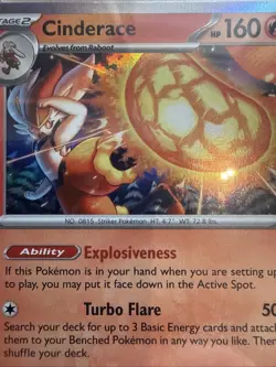 028/132 CINDERACE RARE HOLO MEGA EVOLUTION POKEMON CARD grade TFG 8 Mint - Image 2