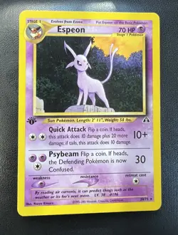 Espeon 20/75 Neo Discovery 1st Edition Rare 2001 Vintage Pokemon LIGHTLY PLAYED - Image 1